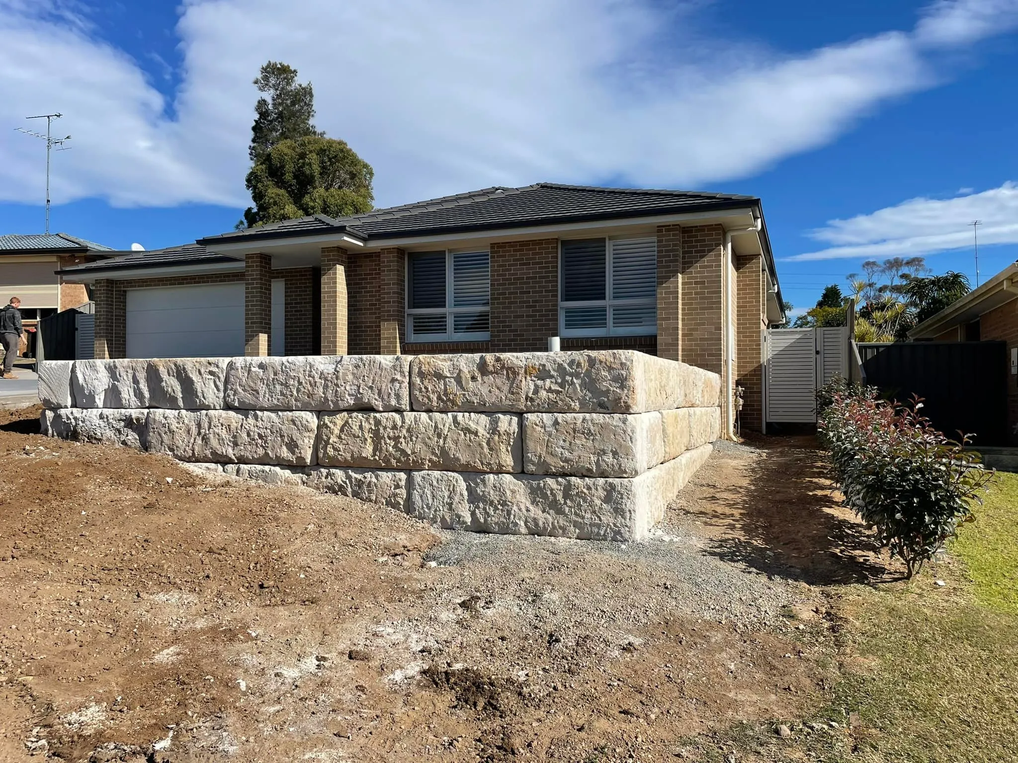 Sandstone Retaining Wall